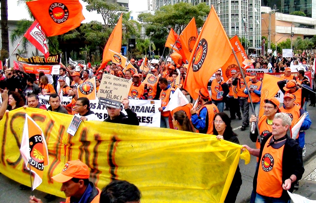 Força-PR integra “Ato Nacional pela democracia e contra a agressão aos/às trabalhadores/as”